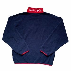 Vintage Nautica Spell-Out Quarter-Zip Fleece
